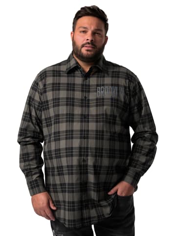 Men Plus Hemd in schwarz