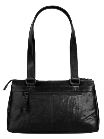 SPIKES & SPARROW Handtasche echt Leder in schwarz