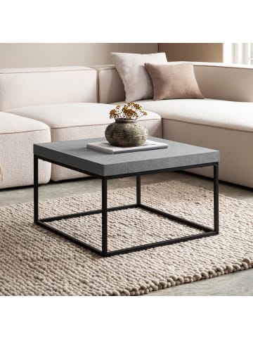KADIMA DESIGN Couchtisch 60x60x38 cm Sofatisch in Beton-Optik Modern, Design in Grau