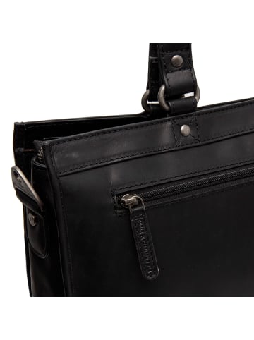 The Chesterfield Brand Manly Schultertasche Leder 40 cm Laptopfach black