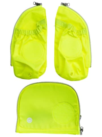 Ergobag Schulranzen LED Fluo Seitentaschen Zip-Set in Gelb