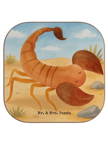 Mr. & Mrs. Panda Tischuntersetzer Sternzeichen Skorpion Design o... in Weiß