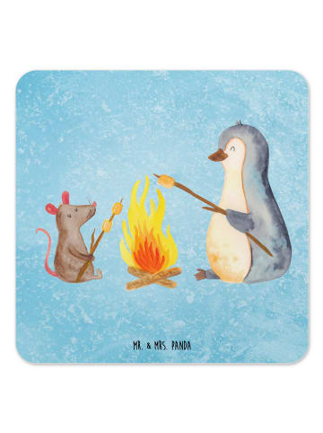 Mr. & Mrs. Panda Untersetzer für Gläser Pinguin Lagerfeuer ohne ... in Eisblau