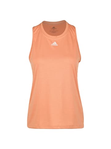 adidas Performance Tanktop 3-Streifen AEROREADY in apricot / weiß