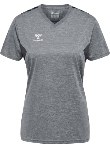 Hummel Hummel T-Shirt Hmlauthentic Multisport Damen Atmungsaktiv Feuchtigkeitsabsorbierenden in GREY MELANGE