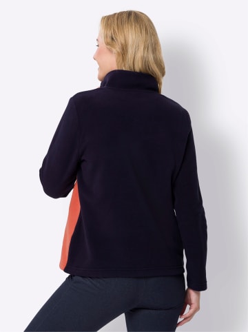 Sieh an! Fleeceshirt in marine-grapefruit