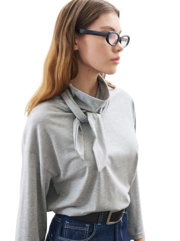 MANUKA Blouse in Grau meliert