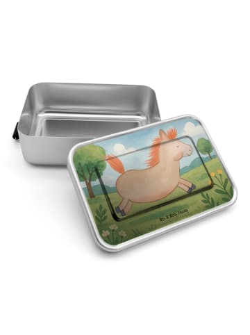 Mr. & Mrs. Panda Metallbox Pferd Springen Design ohne Spruch in Weiß