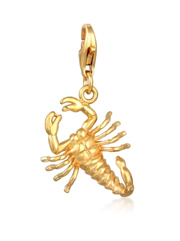 Nenalina Charm 925 Sterling Silber Sternzeichen, Sternzeichen - Skorpion in Gold