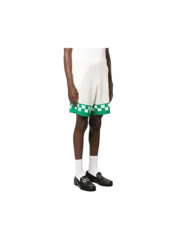 Casablanca  Casa Blanca Faux Crochet Cotton Shorts