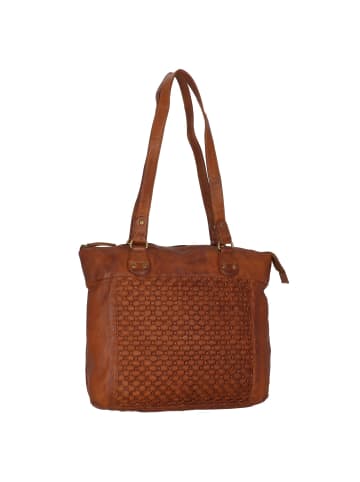 Greenland Nature Femi & Nine Schultertasche Leder 35 cm in cognac