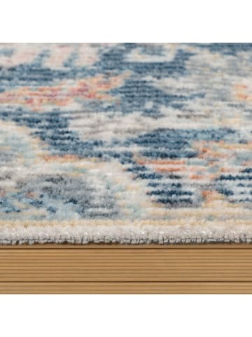 KADIMA DESIGN Outdoor Teppich Orientalisch Vintage Balkon, Terrasse in Blau