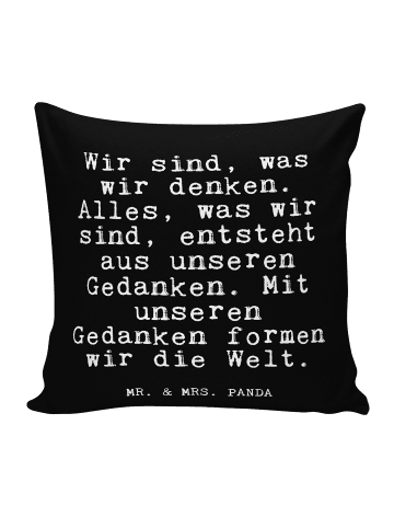 Mr. & Mrs. Panda kuschelkissen 40x40 Wir sind, was wir... mit Sp... in Schwarz