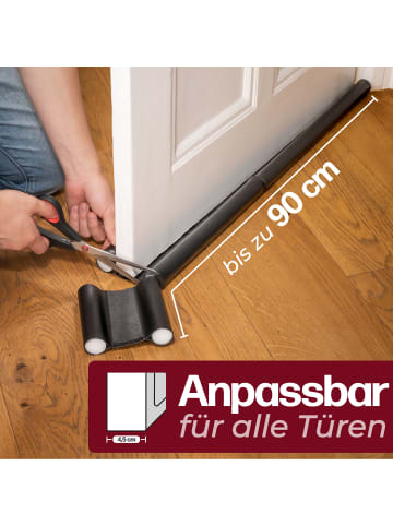Praknu 2 Zugluftstopper für Türen bis zu 90cm - Doppelseitiger Schutz -