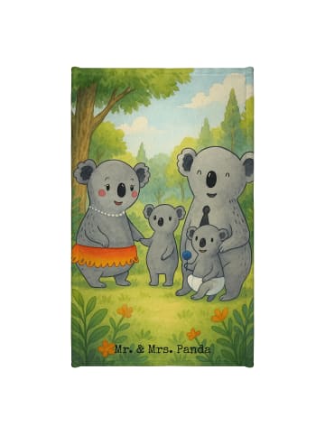 Mr. & Mrs. Panda Gästehandtuch Koala Familie Design ohne Spruch in Weiß