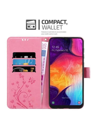 cadorabo Hülle für Samsung Galaxy A50 4G/A50s/ A30s Blumen in FLORAL ROSA