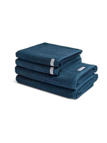 Ross 2 X Handtuch 2 X Duschtuch - im Set Selection - Organic Cotton in Nachtblau