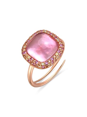 Luxenter Ring Baddal 925er Sterlingsilber verstellbar -Baddal pink