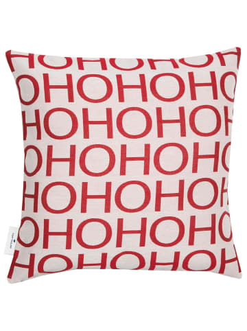 Tom Tailor Zierkissenhülle mit Schriftzug 40x40cm HO HO HO in Rot