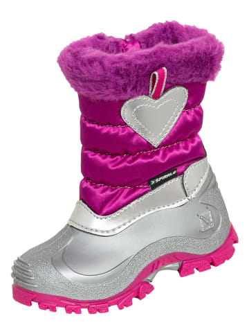 Spirale Kinder-Winterstiefel Sonja gefüttert in lila silber