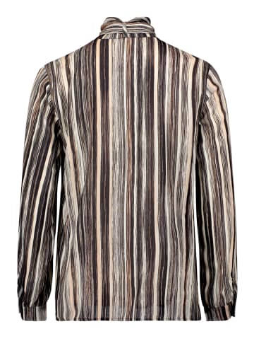 Betty Barclay Schlupfbluse mit Schleifenknoten in Black/Taupe