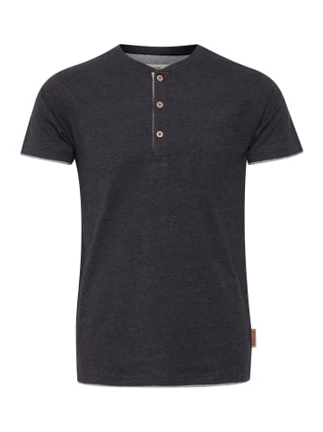 INDICODE Layershirt IDTony 40126MM Kurzarmshirt mit Knopfleiste in grau melange