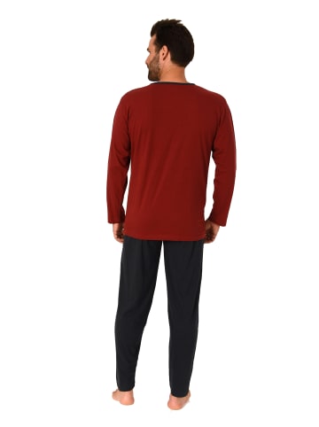 NORMANN Pyjama langarm Schlafanzug - 70388 in rot