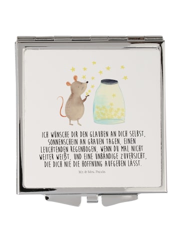 Mr. & Mrs. Panda Klappspiegel Maus Sterne mit Spruch in Weiß