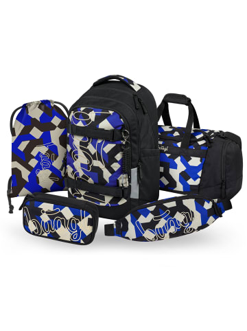 BAAGL 5-tlg. Set: Schulrucksack Skate Max in Blau Variety