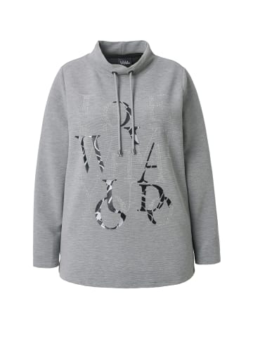 Ulla Popken Sweatshirt in mittel grau melange