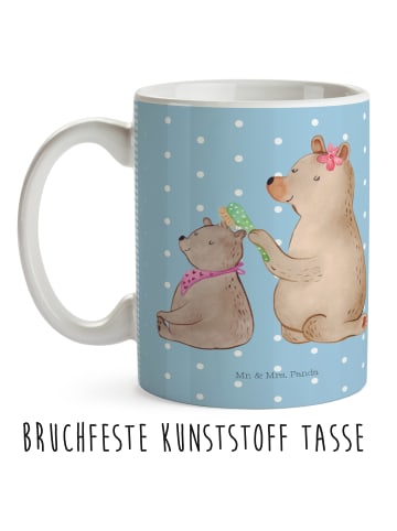 Mr. & Mrs. Panda Trinkbecher Bär Kind ohne Spruch in Blau Pastell