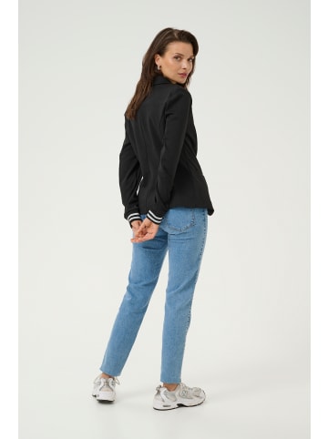 Kaffe Blazer Kinnie in Black/Silver Lurex Stripe