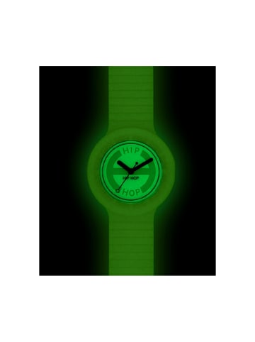 Hip Hop Analoguhr glowing in the dark weiss