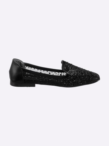 Heine Slipper in schwarz-metallic