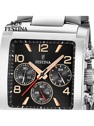 Festina Chronograph-Armbanduhr Festina Timeless Chronograph silber mittel (ca. 36mm)