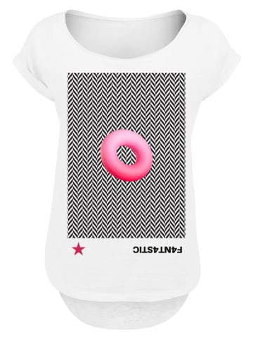 F4NT4STIC Long Cut T-Shirt 3D PINK RING in weiß