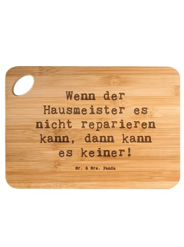 Mr. & Mrs. Panda Holzbrett Spruch Hausmeister Hilfe mit Spruch in Braun