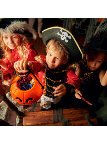 relaxdays 6 x Piratenhut in Schwarz/ Gold
