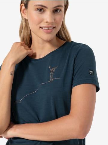super.natural Merino T-Shirt W GIPFELGLÜCK TEE in schwarz