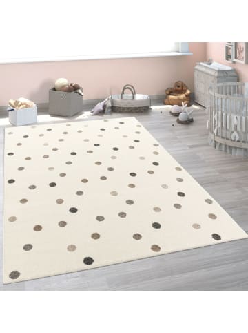 KADIMA DESIGN Kinderteppich Punkte Kinderzimmer in Beige