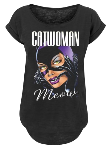 F4NT4STIC Long Cut T-Shirt DC Comis Superhelden Batman Catwoman Feline Fatale in schwarz