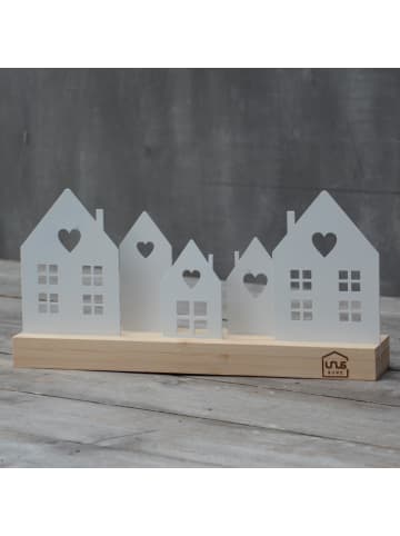 UNUS Aufsteller Häuser Stadt in Weiß