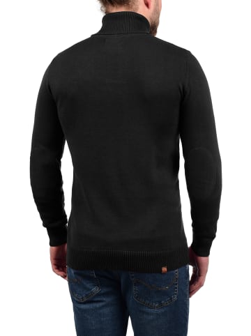 BLEND Rollkragenpullover in schwarz