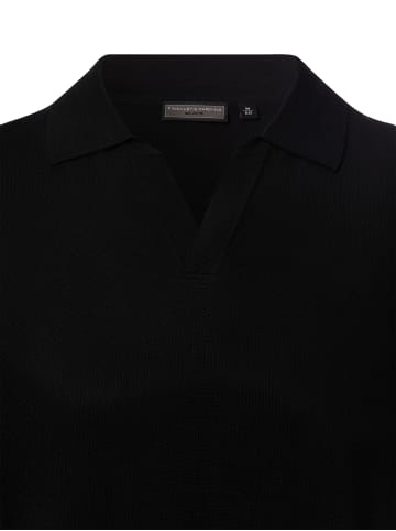 Finshley & Harding Strick-Poloshirt in schwarz