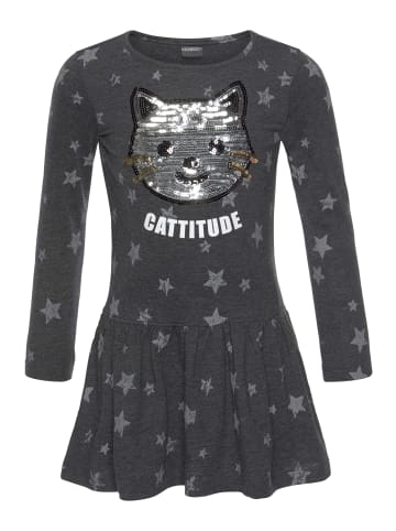 Kidsworld Jerseykleid in anthrazit-gemustert