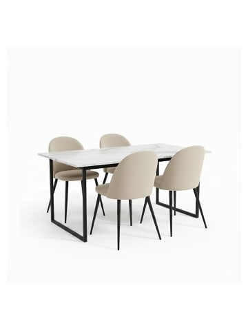 ebuy24 Essgruppe Tilst (5-teilig) Beige 160 x 90 cm