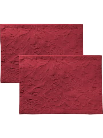Pichler Jacquard, Baumwollmischung Tischset 2er-Pack Cordoba in rot