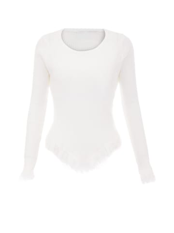 VIRITA Women Strickpullover in Wollweiss