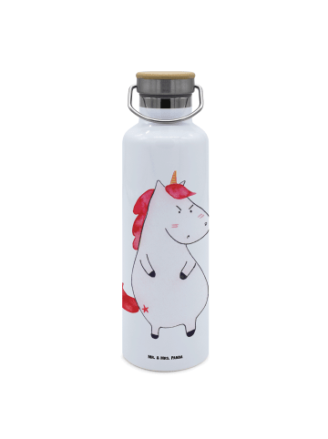 Mr. & Mrs. Panda Trinkflasche Edelstahl Einhorn Wut ohne Spruch in Weiß