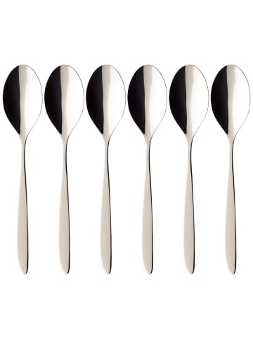 Villeroy & Boch 6er Set Tafellöffel SoftWave 21,2 cm in silber